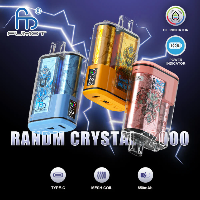 Fumot Crystal 1 Stück – 12000 Einweg-Vape-Box 20 ml X464JP272 | Fumot Vape Schweiz Mango auf Eis