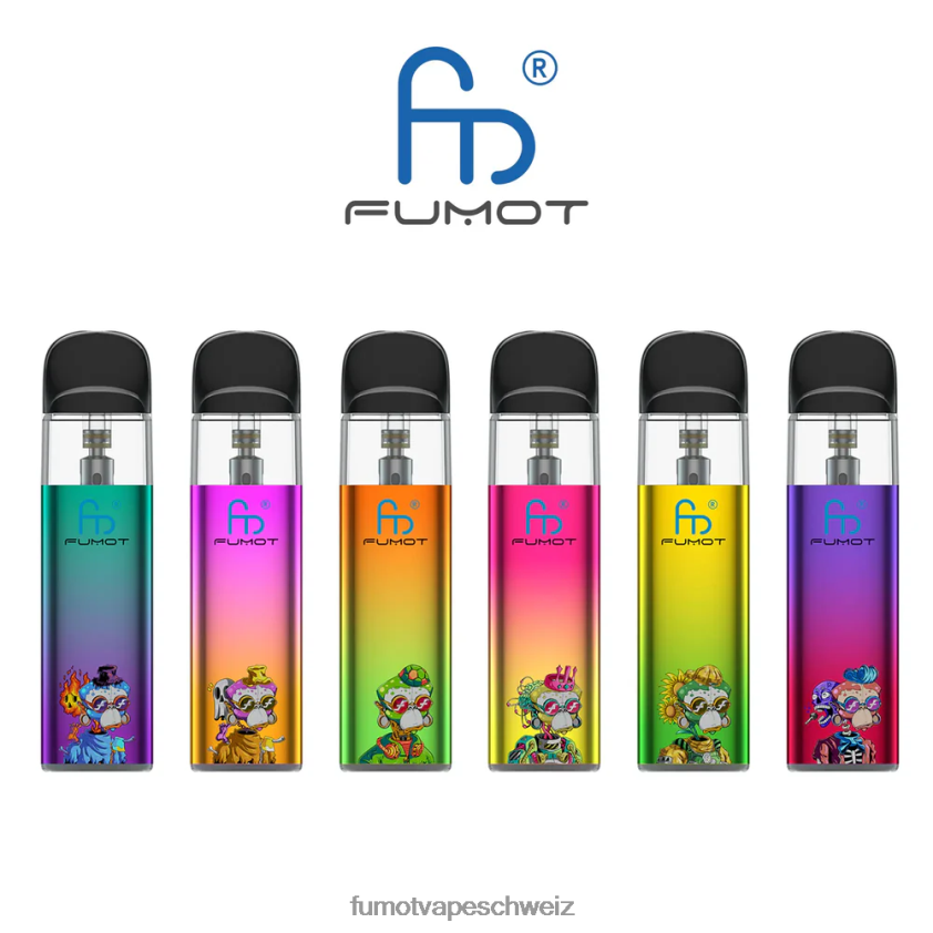 Fumot Dazzle Lite TPD-konformes leeres Vape-Kit (1 Stück) X464JP551 | Fumot Schweiz grün-lila