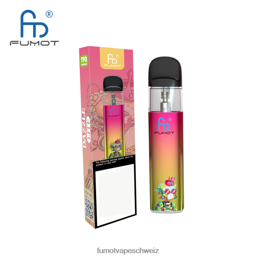 Fumot Dazzle Lite TPD-konformes leeres Vape-Kit (1 Stück) X464JP551 | Fumot Schweiz grün-lila